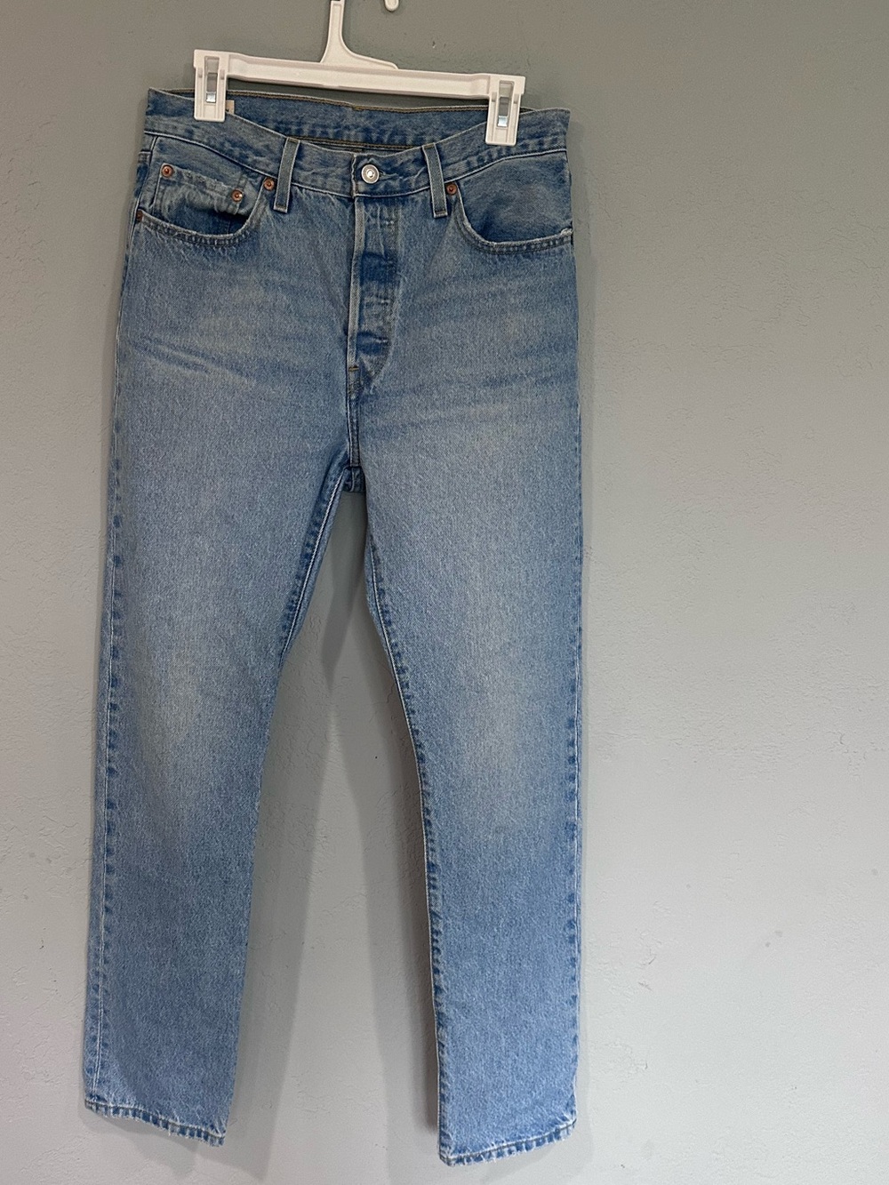 Levi's faded light blue 501 original jeans